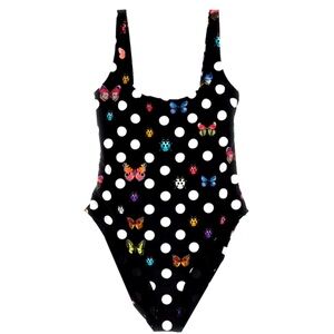 Versace Butterflies Printed Scoopback Swimsuit
